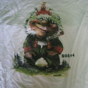 Vintage Norway Troll Illustration T-Shirt